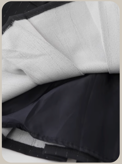 Blazer Pleats Belted Dress/ブレザー プリーツ ベルト付きドレス