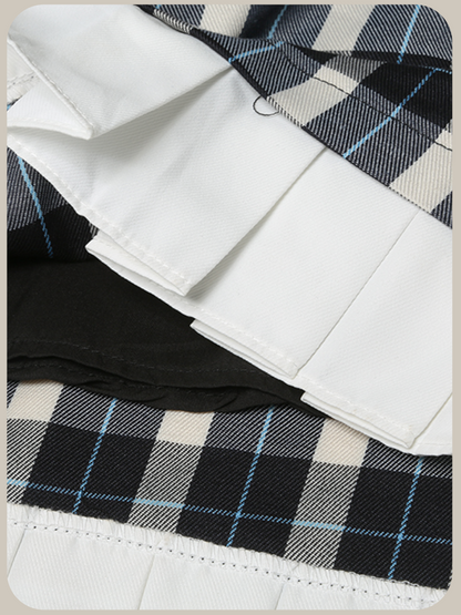 Sailor Collar Plaid Sweet Dress/セーラーカラーチェック柄スウィートワンピース