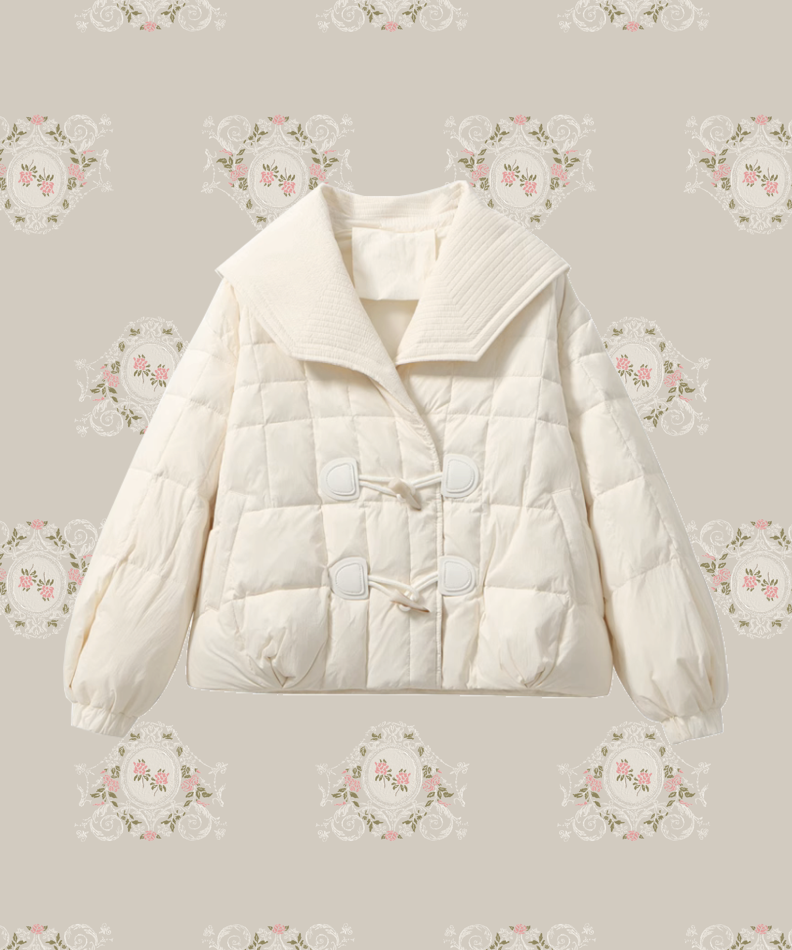 Lapel Collar Puff Duck Down Jacket 