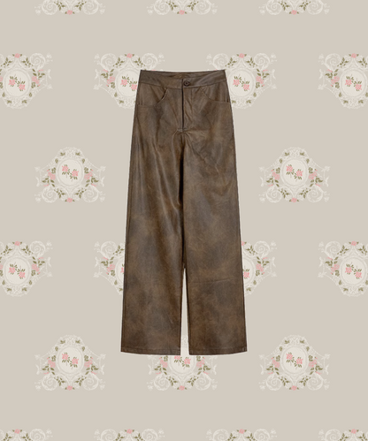 Retro PU Wide Pants Retro PU Wide Pants 