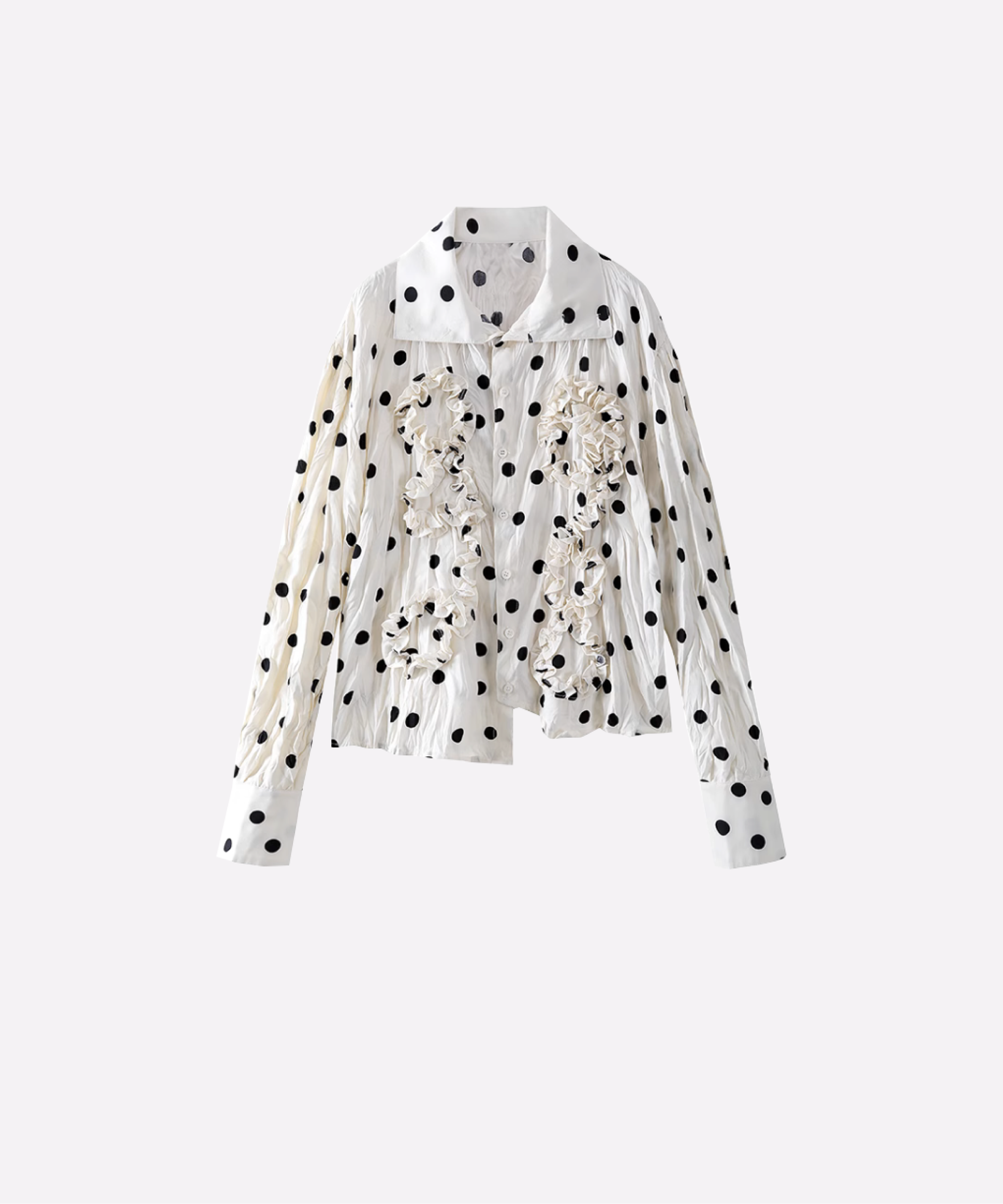 French Dots Gather Shirt