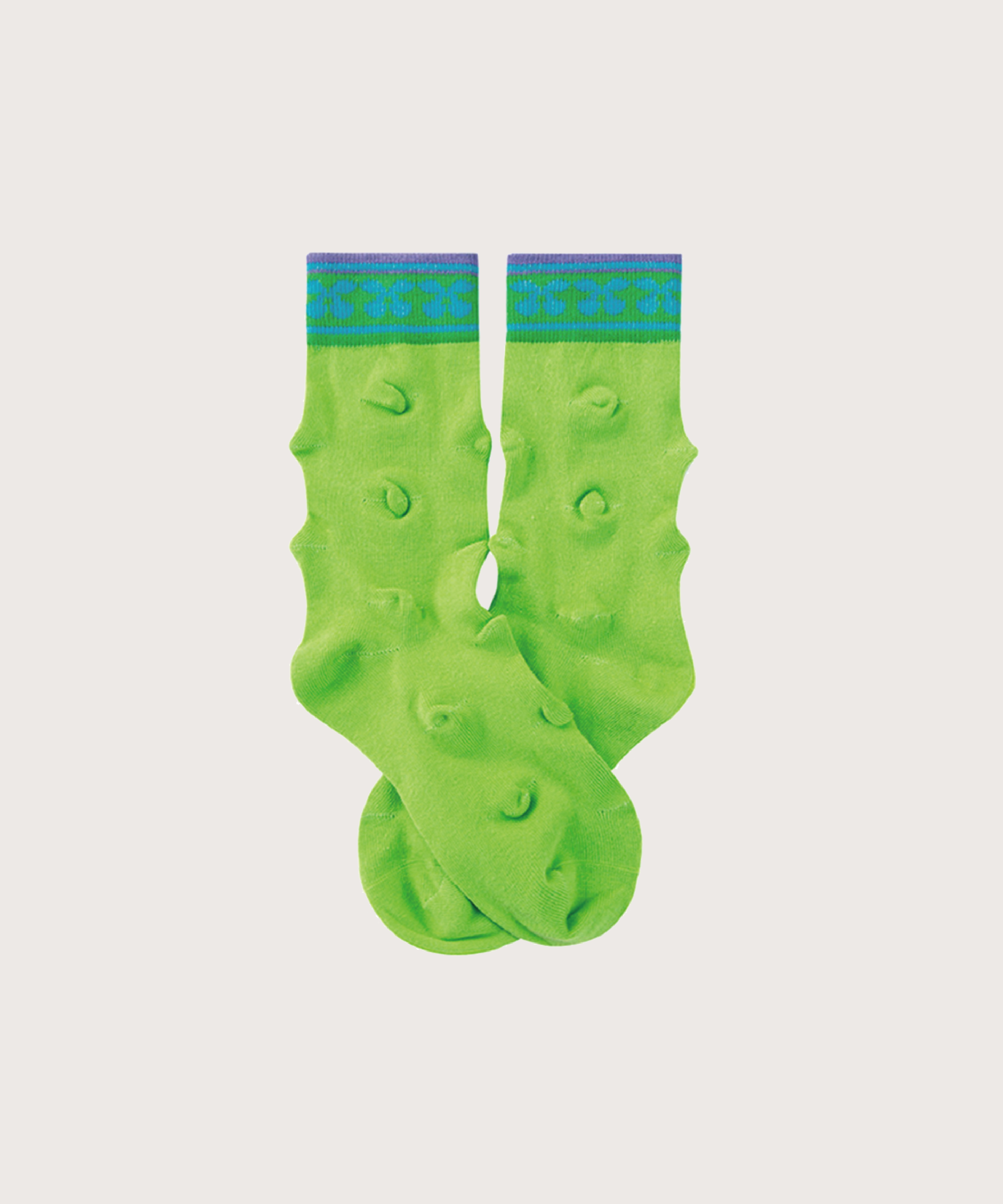 Fruit Green Puff Socks