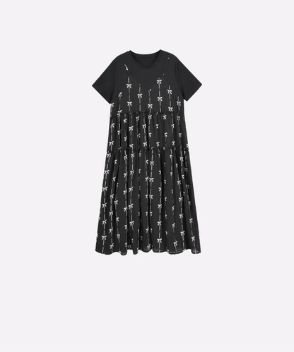 Fake Two Ribbon One Piece