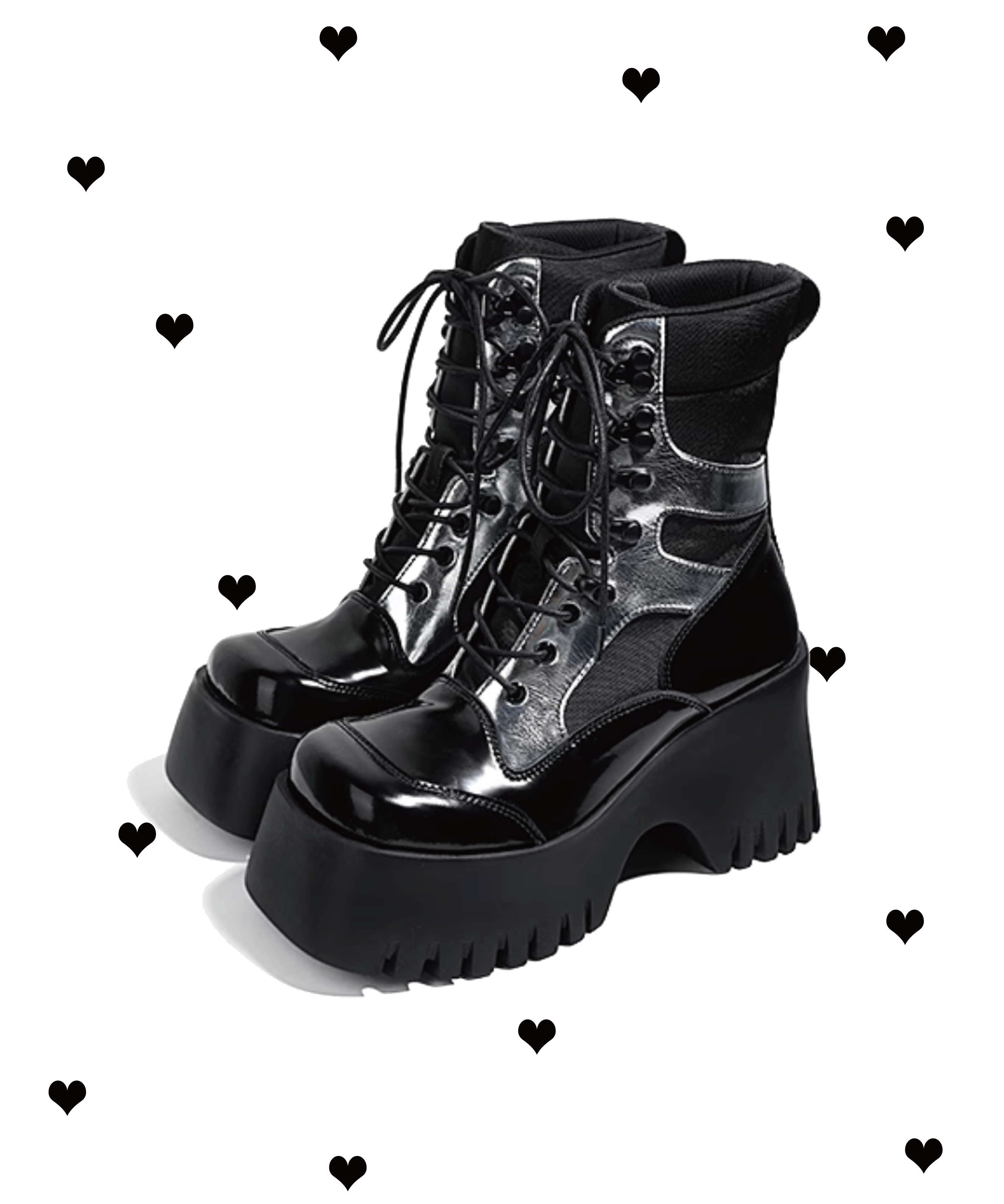 Silver Punk Boots