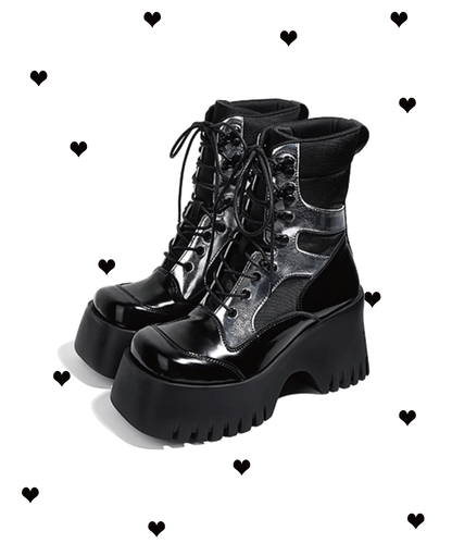 Silver Punk Boots