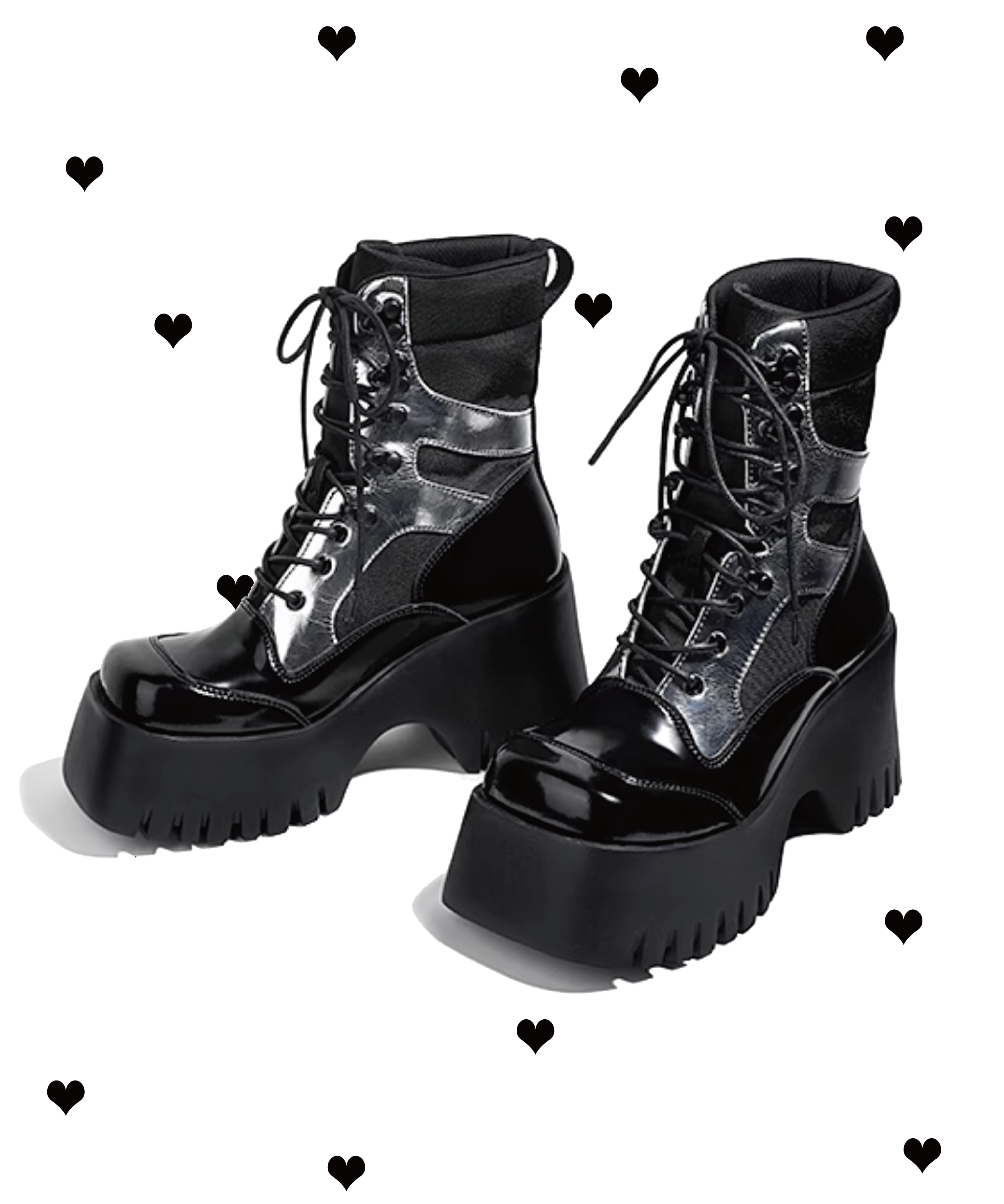 Silver Punk Boots