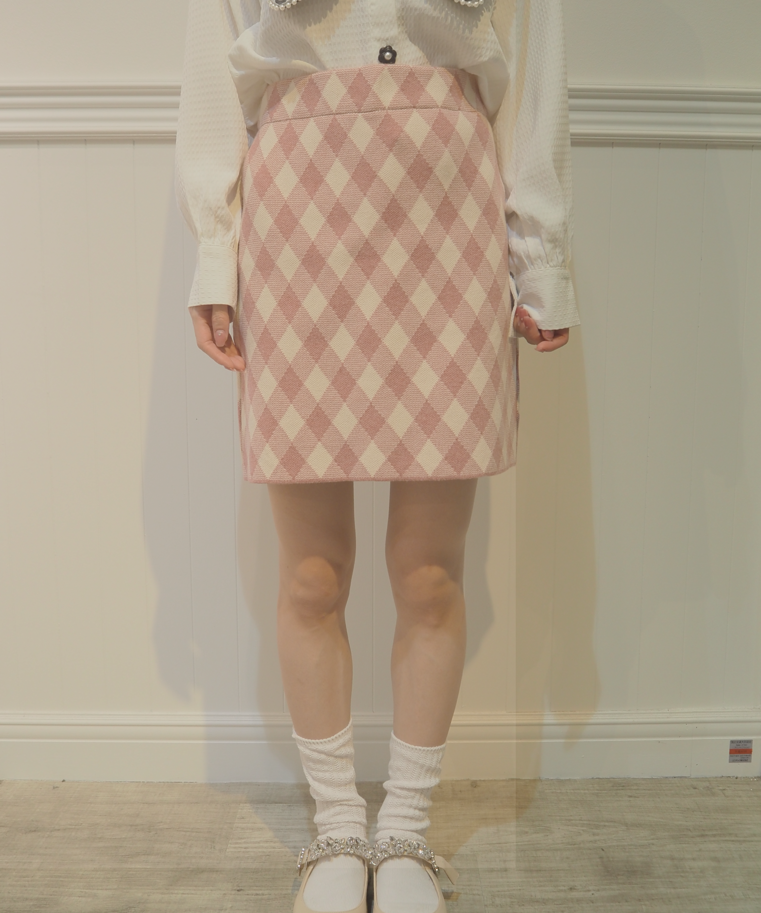 Mix Color Check Skirt 
