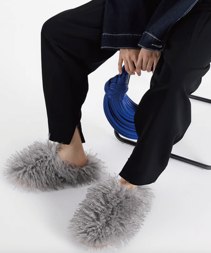 Furry Flat Slippers 