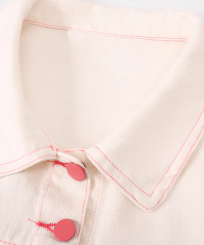 Cheerful Pink Motif Jacket