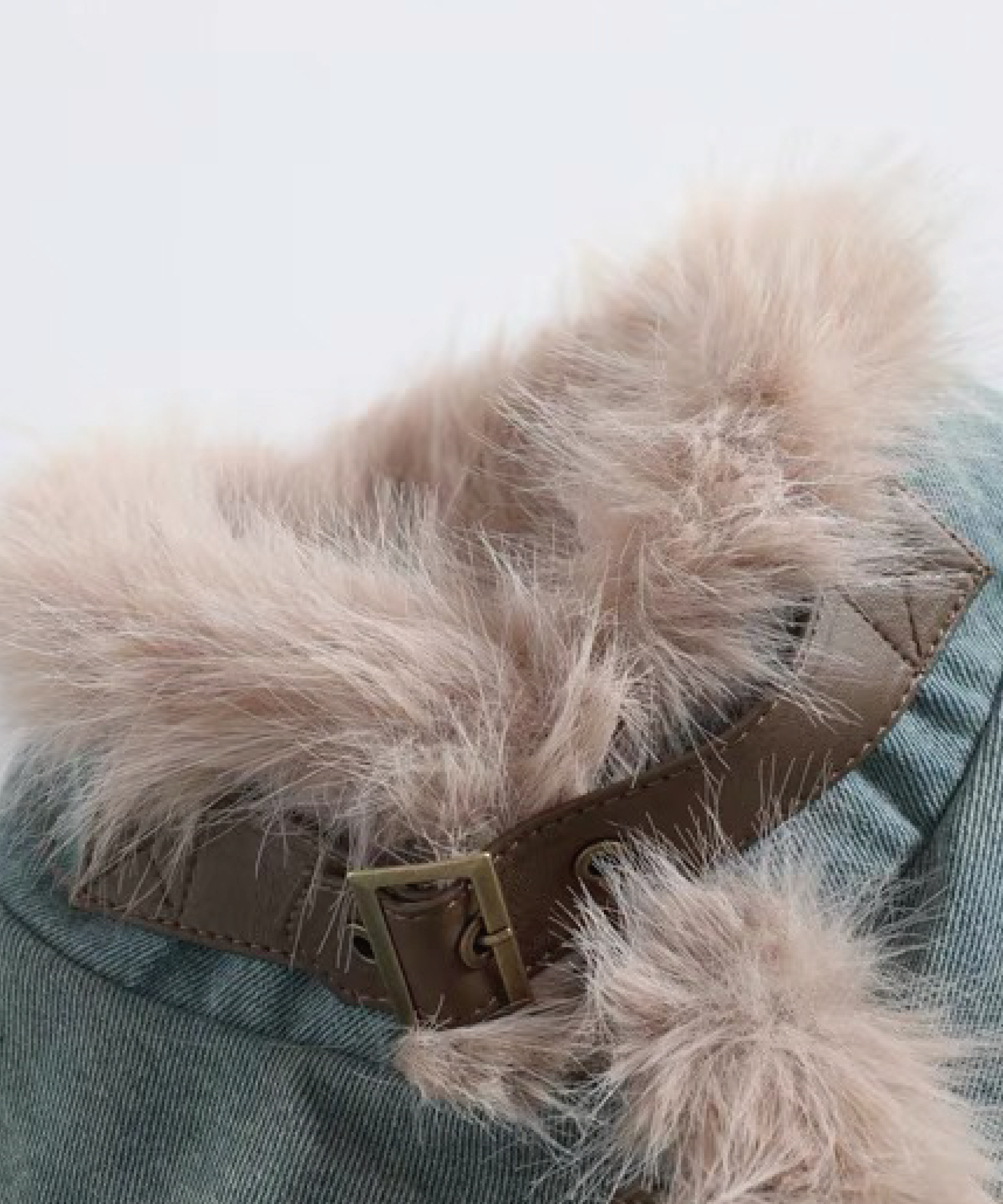 Fur Stitching Denim Down Coat ファーステッチデニムダウンコート