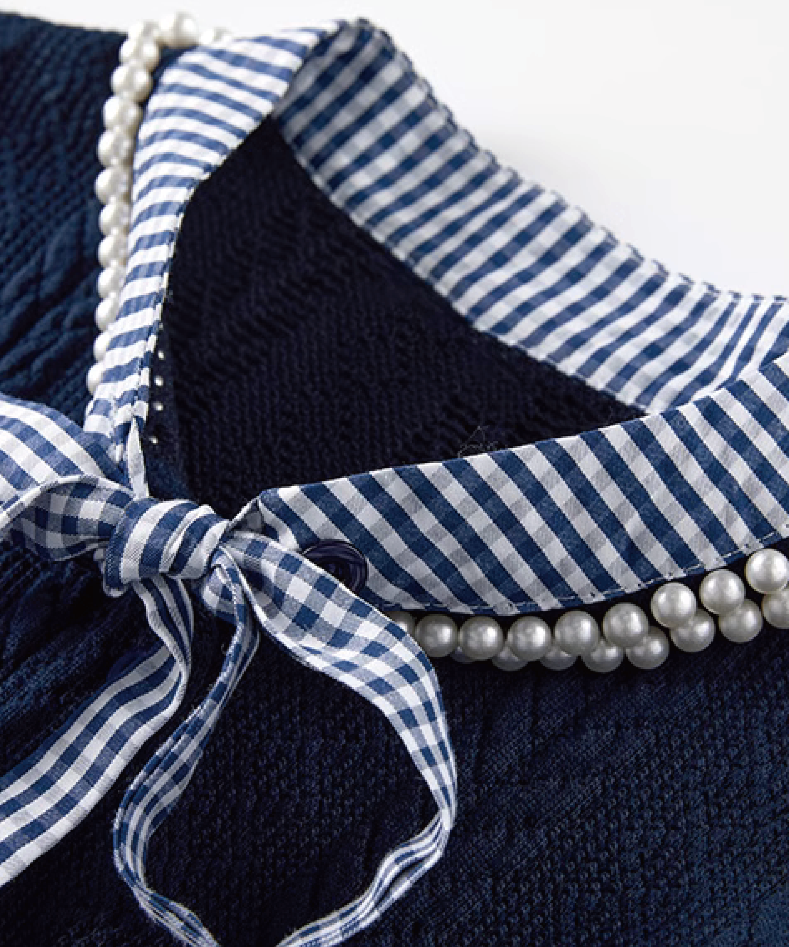 Pearl Deco Navy Knit Set-Up パールデコネイビーニットセットアップ