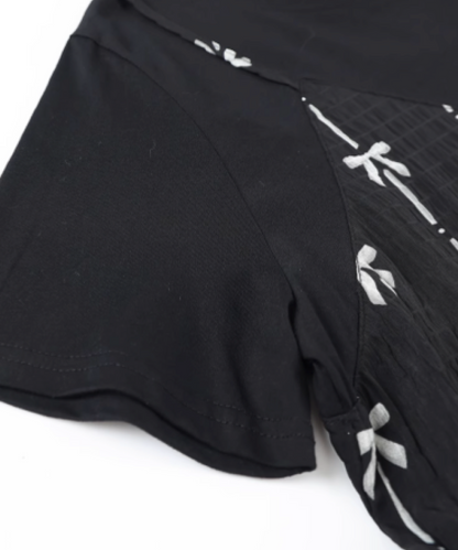 Fake Two Ribbon One Piece