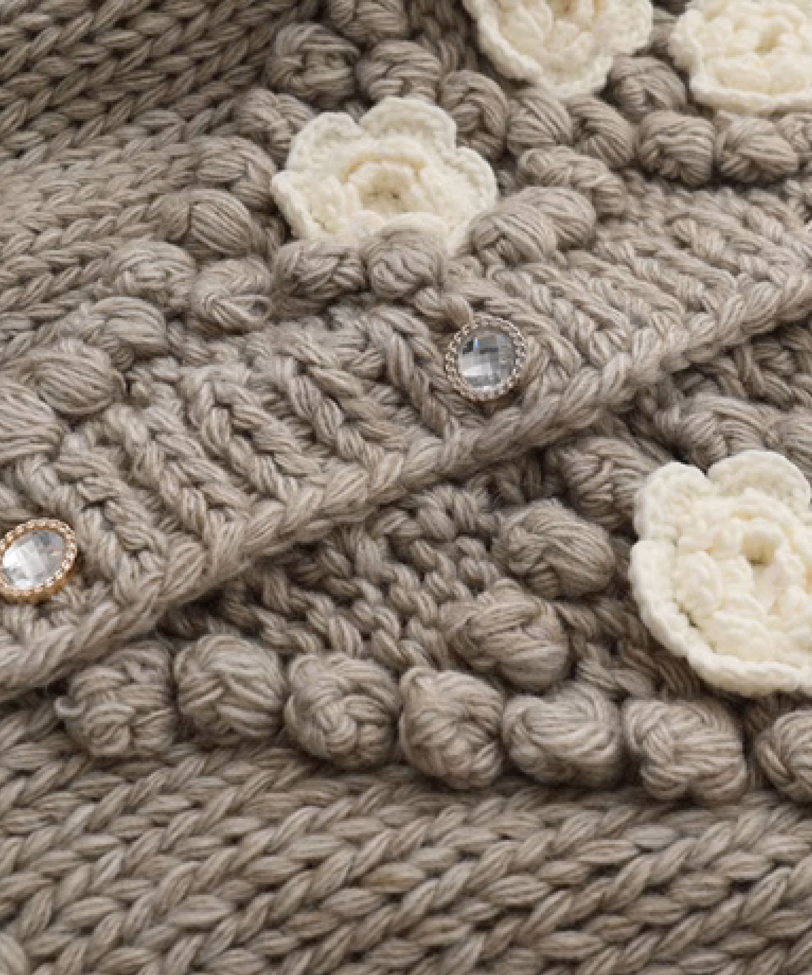 Handmade Applique Crochet Cardigan Handmade Applique Crochet Cardigan 