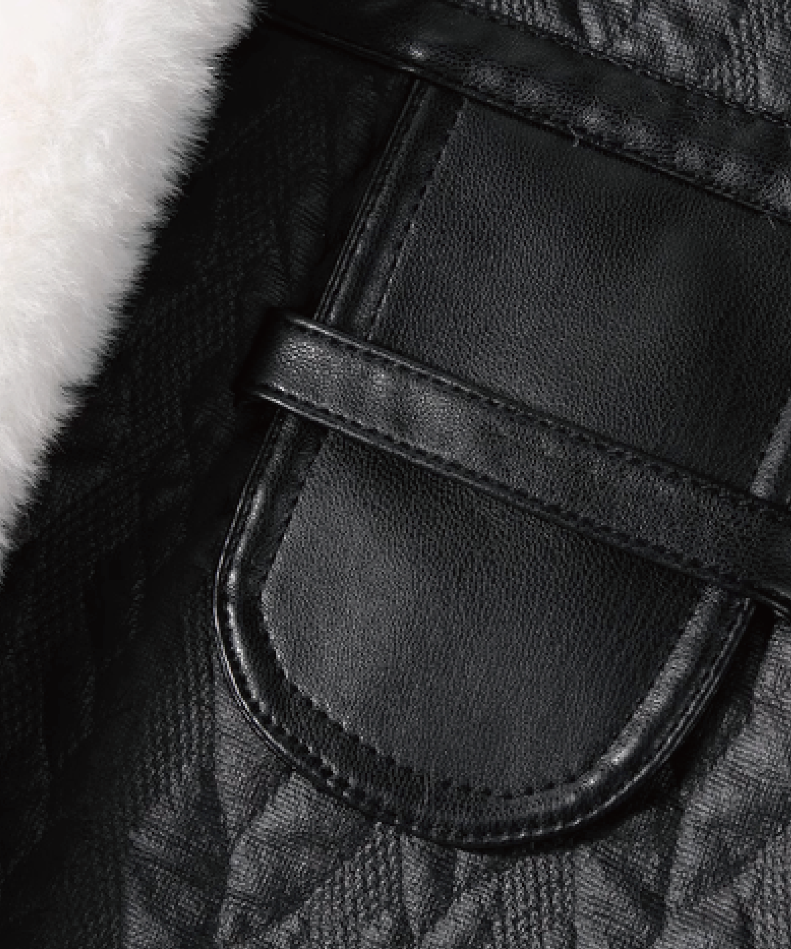 Stand Collar Fur Shearling Jacket スタンドカラーファームートンジャケット