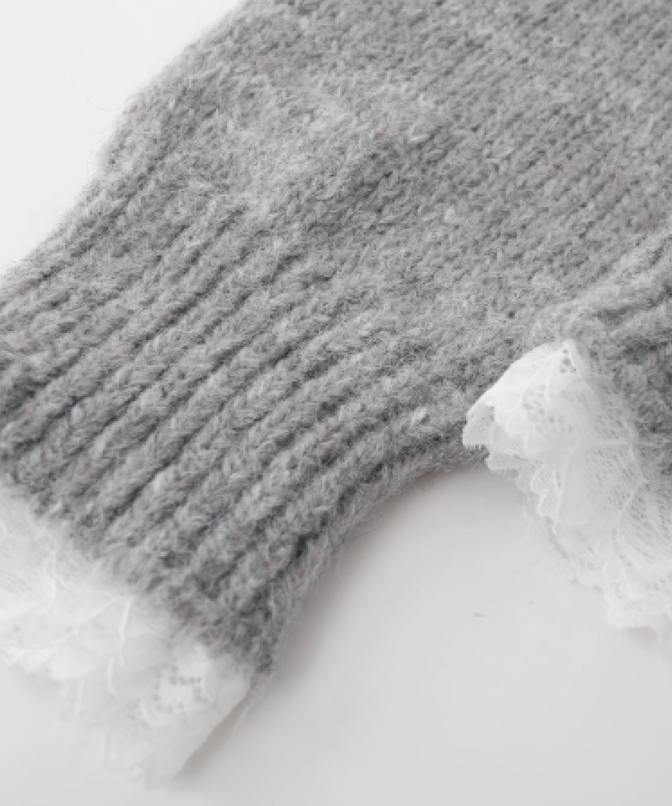 Lace Stitching Sheer Sweater