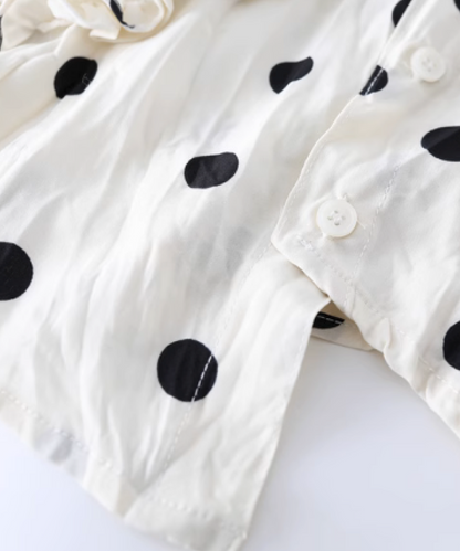 French Dots Gather Shirt