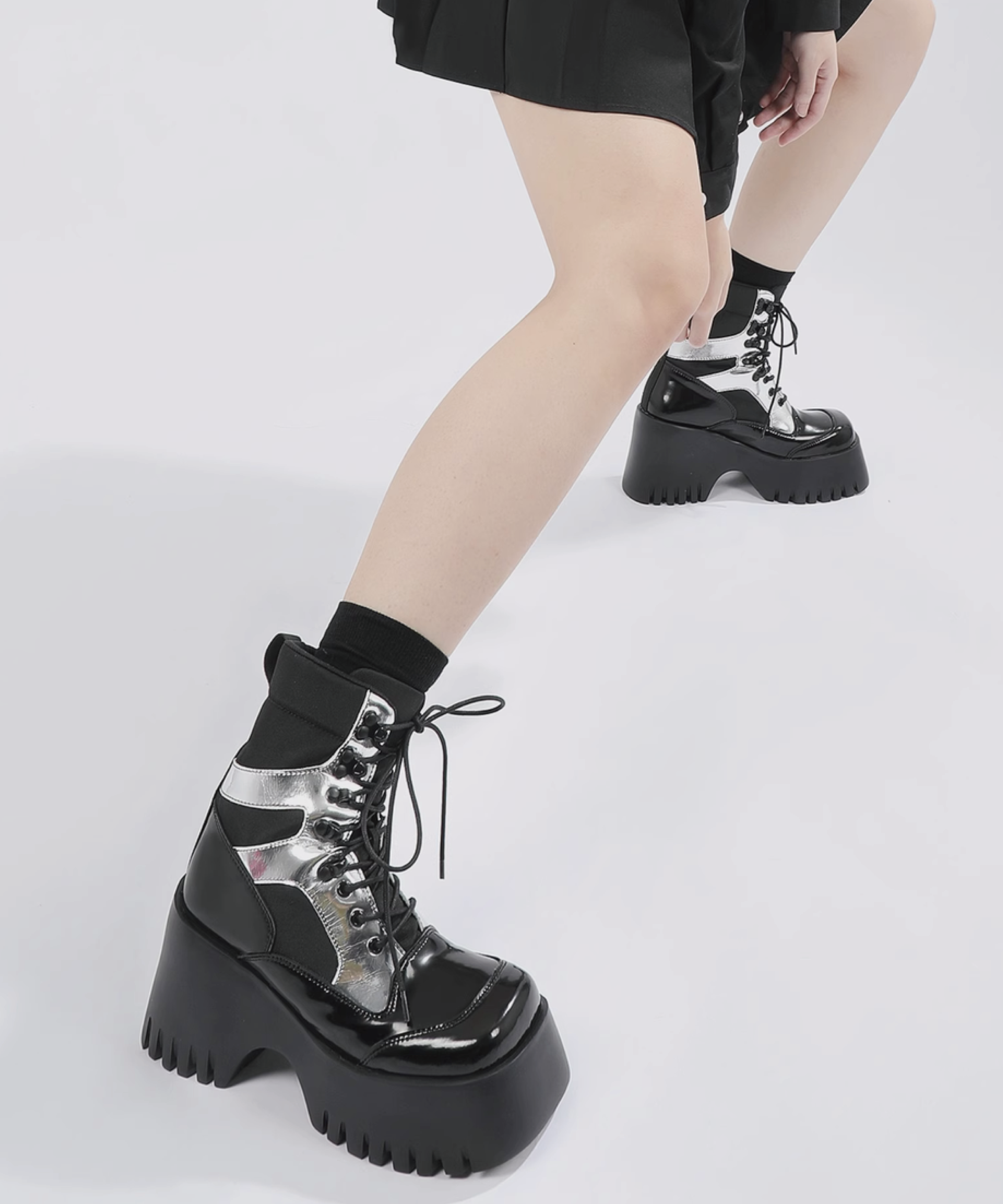 Silver Punk Boots 