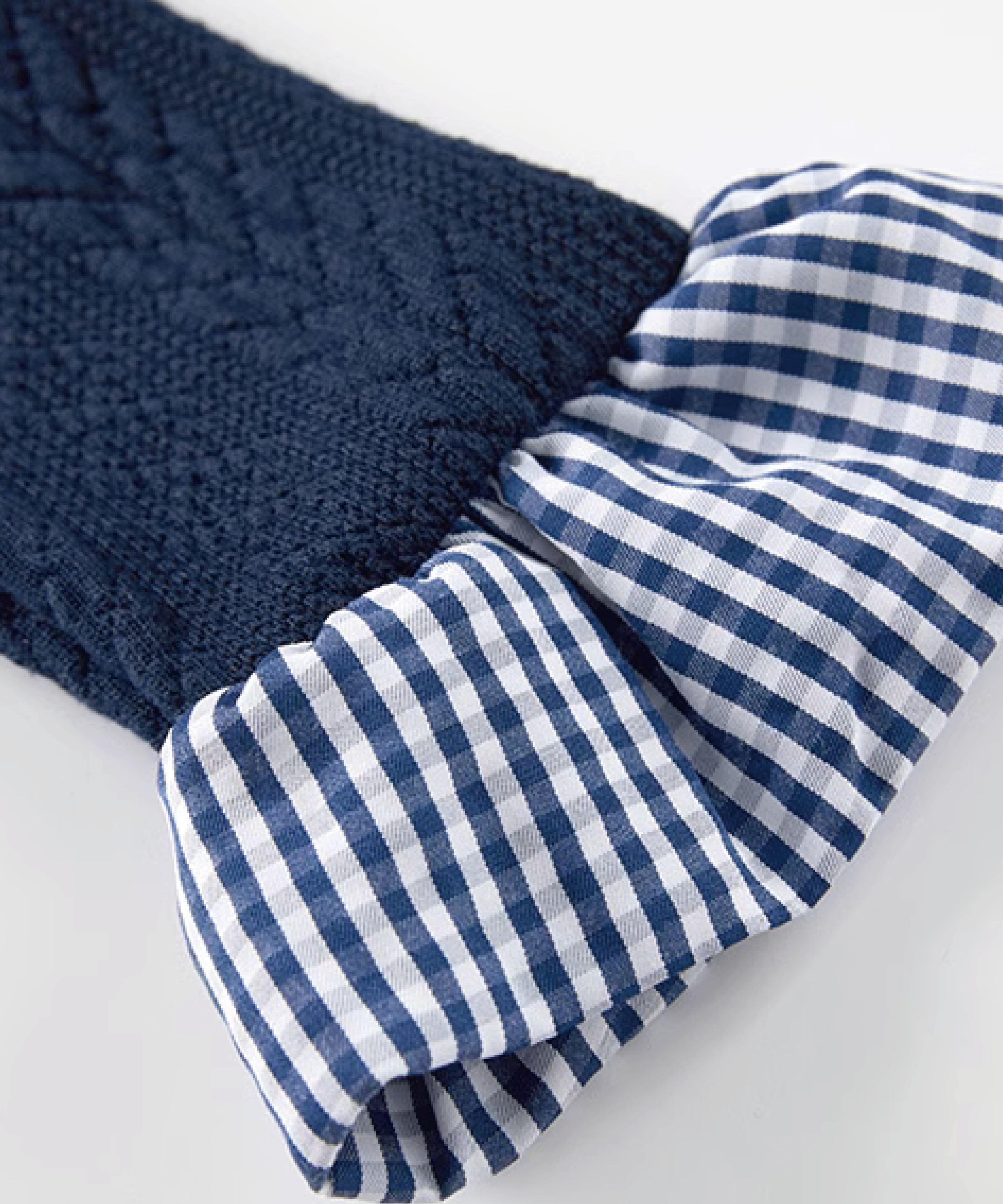 Pearl Deco Navy Knit Set-Up パールデコネイビーニットセットアップ