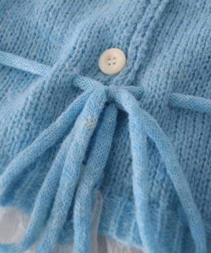 Flare Lace Stitching Cardigan