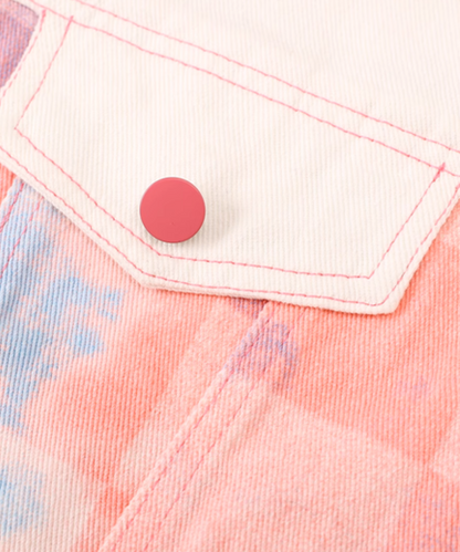 Cheerful Pink Motif Jacket