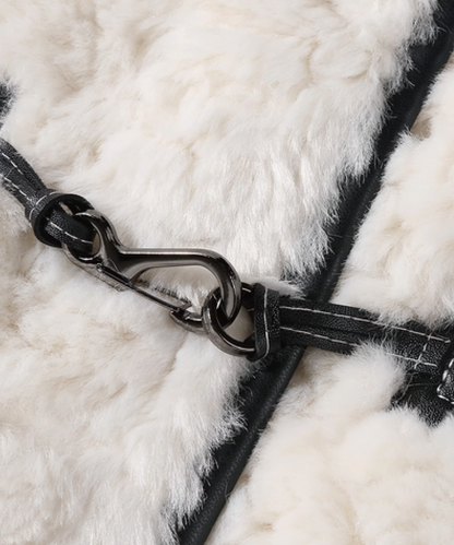 Texture Stitching Fur Long Coat テクスチャーステッチファーロングコート