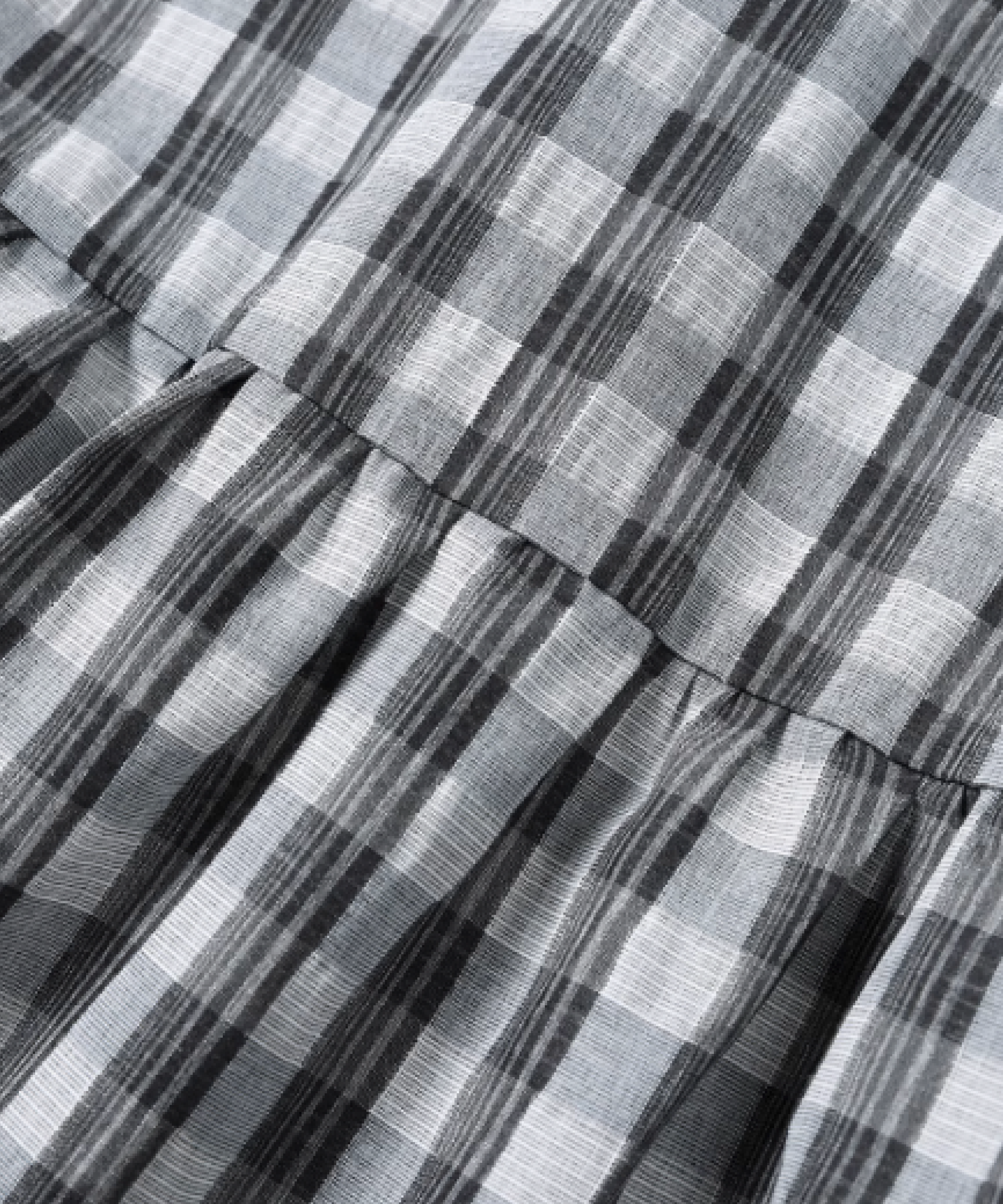 Elegant Check Motif Big Collar One Piece