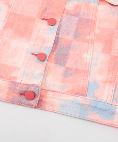 Cheerful Pink Motif Jacket
