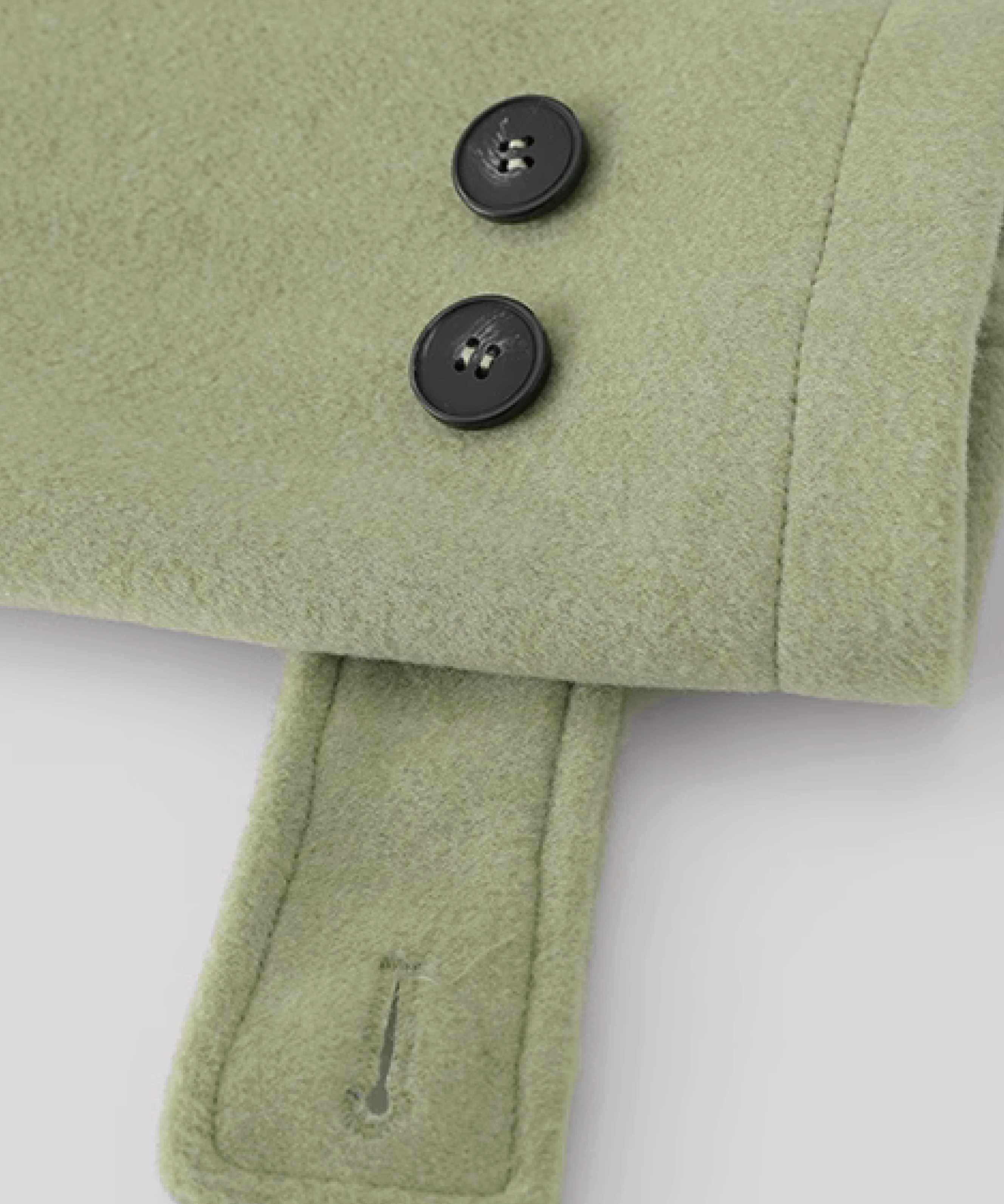 Bean Green Hooded Long Coat 