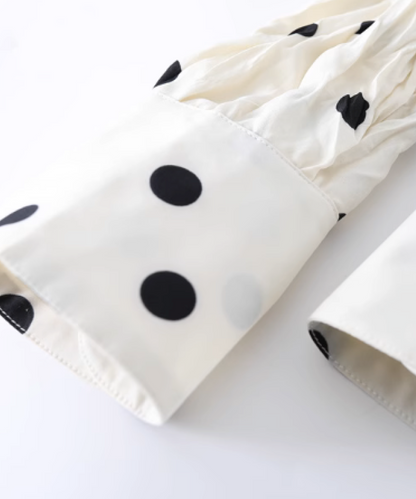 French Dots Gather Shirt