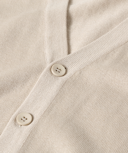 Pre-order item: LA POMME petit Icon Loose Cardigan Coffee 