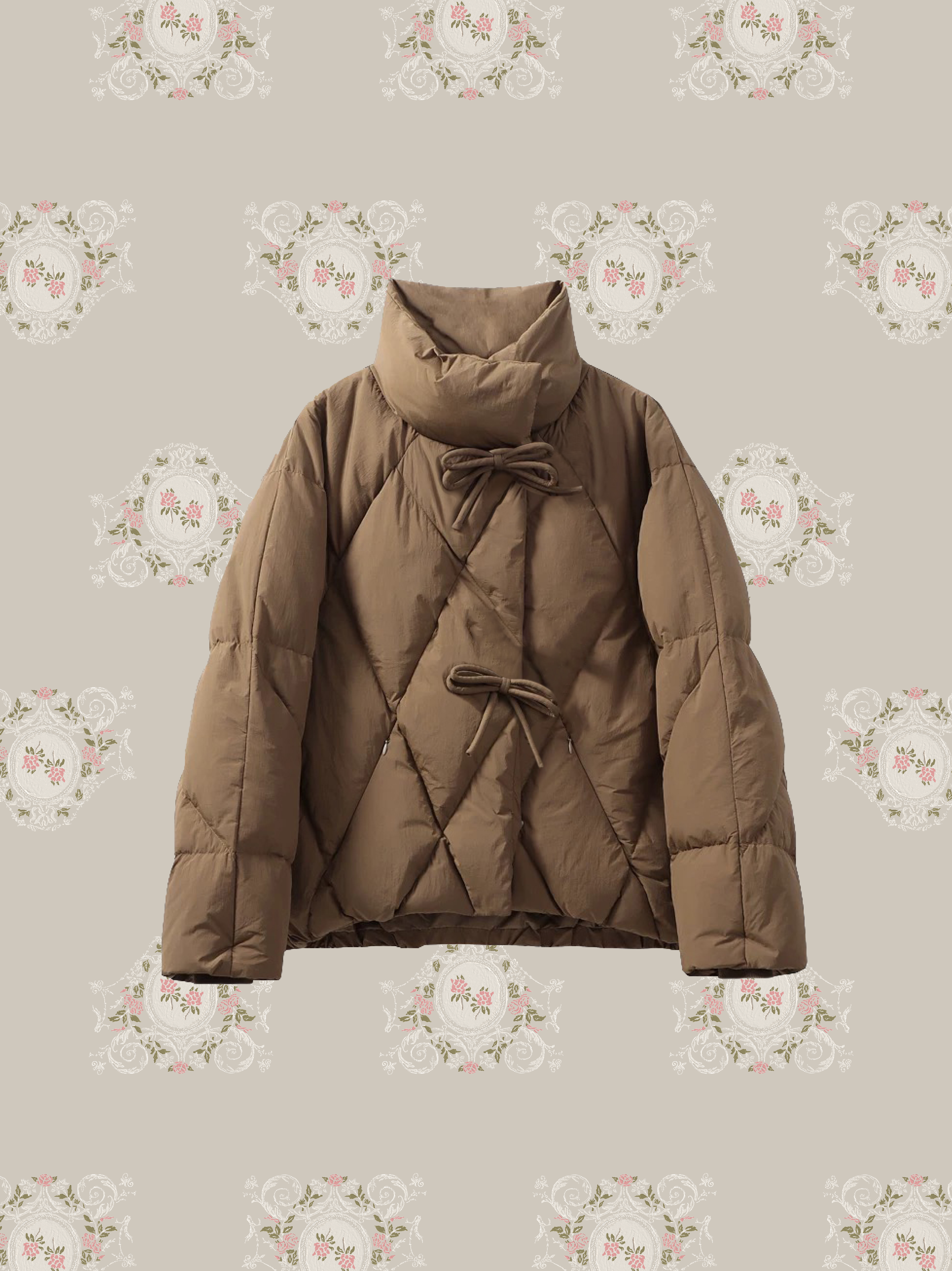 Quilting Ribbon Puffer Duck Down Jacket Quilting Ribbon Puffer Duck Down Jacket 
