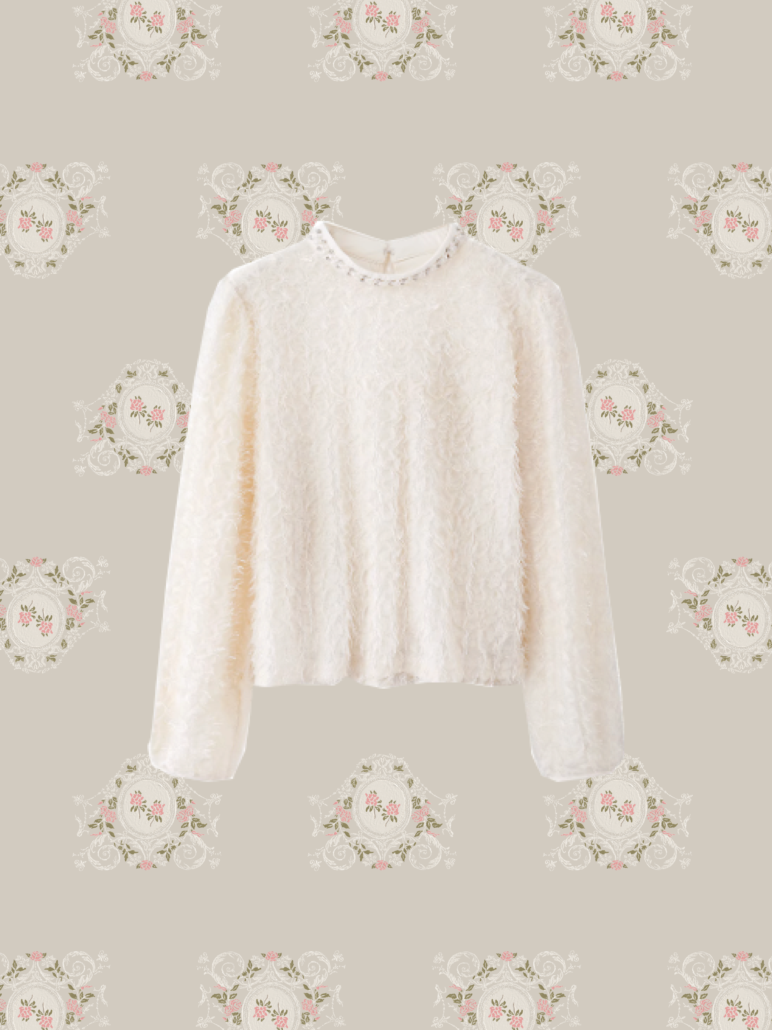 Mesh Petal Beading Top/メッシュペタルビーズトップ