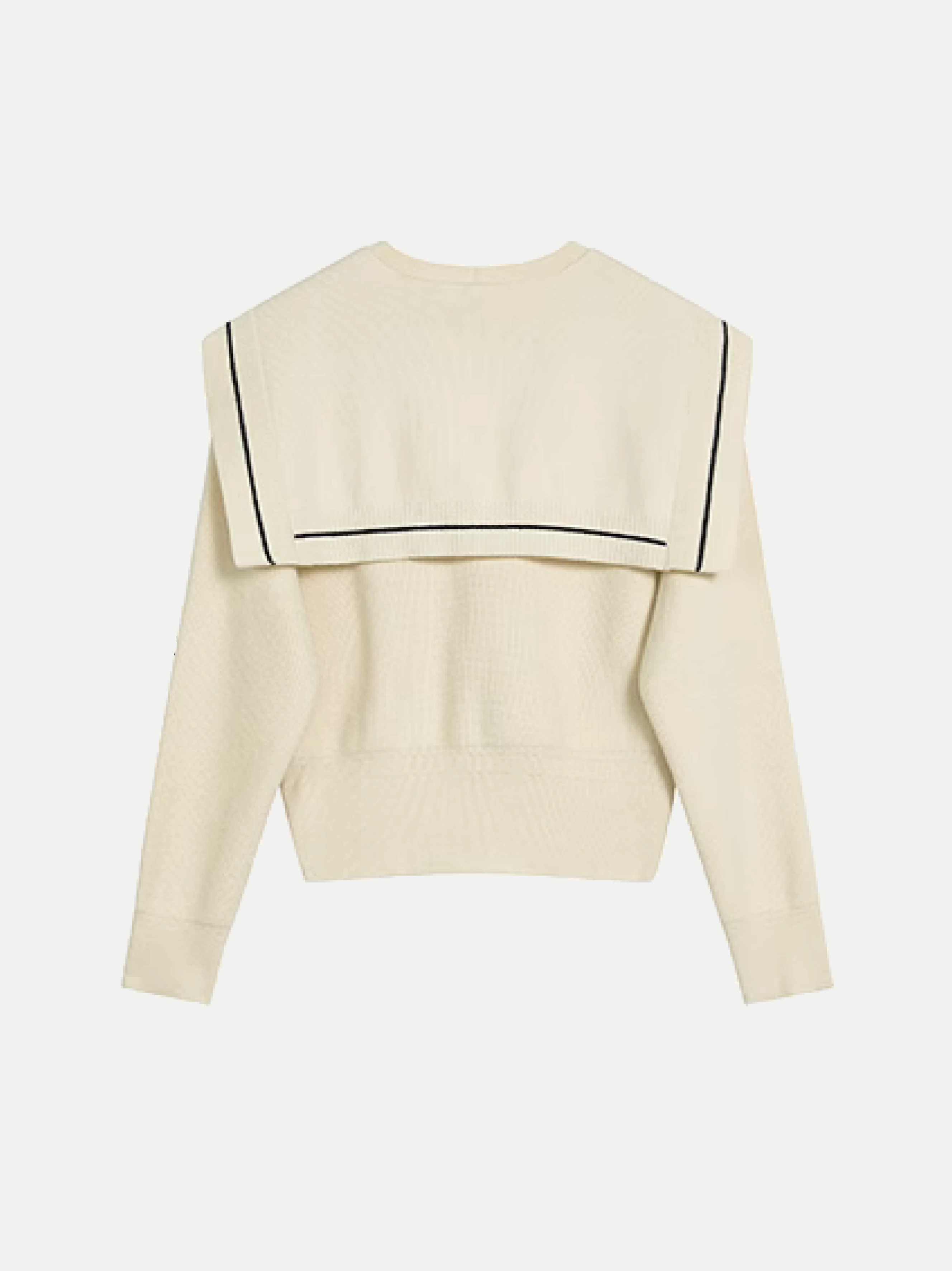 Ivory Sailor Collar Knit Top