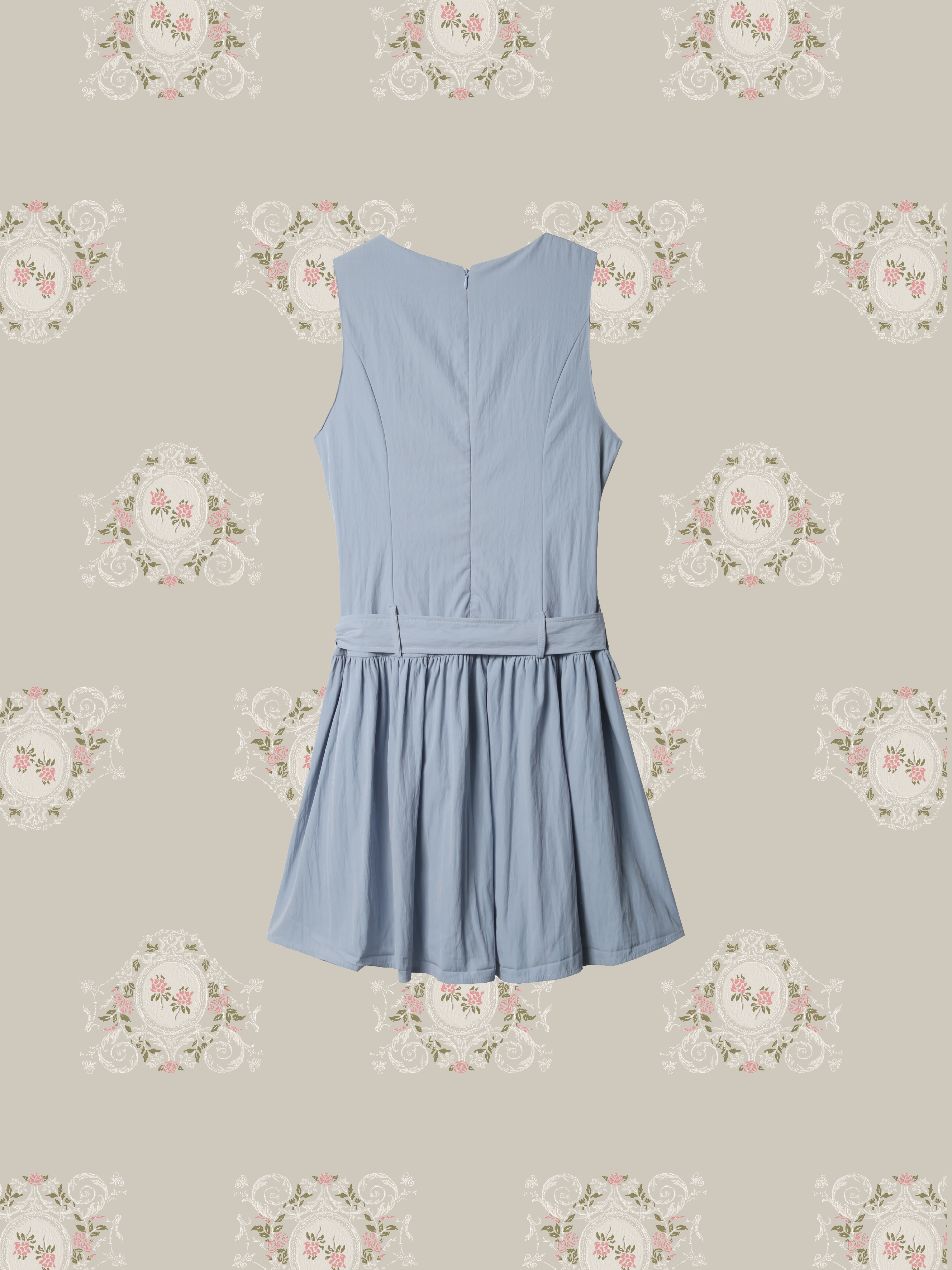 Belted Pleats Vest Dress/ベルト付きプリーツベストドレス