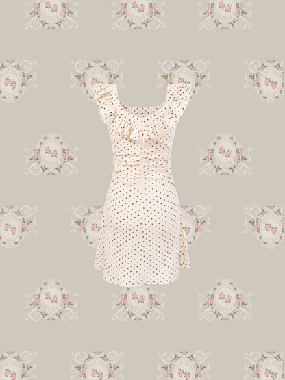 Dots Square Collar One Piece/ドットスクエア衿ワンピース