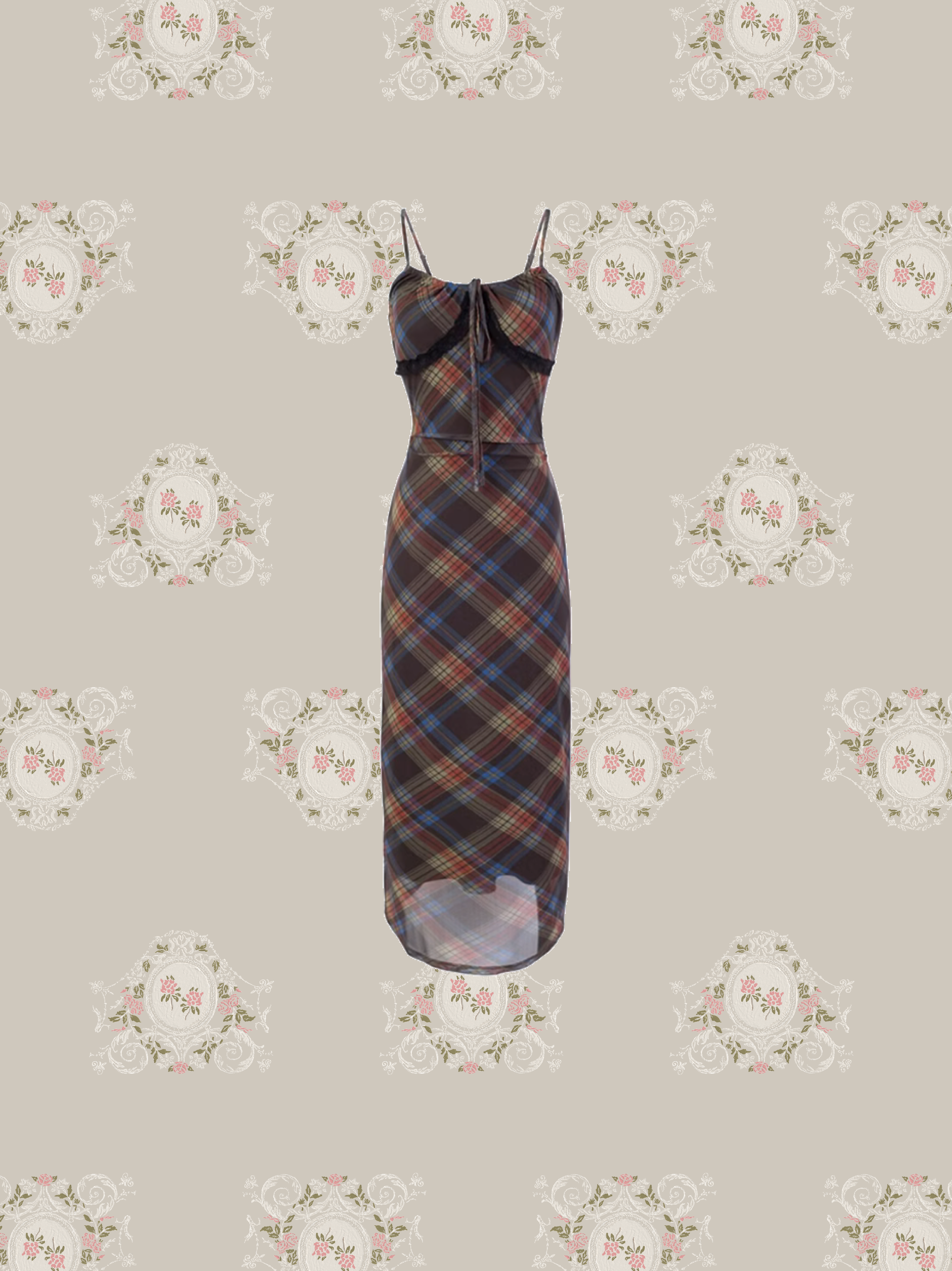 French Silm Check Cami Dress/フレンチシルムチェックキャミワンピース