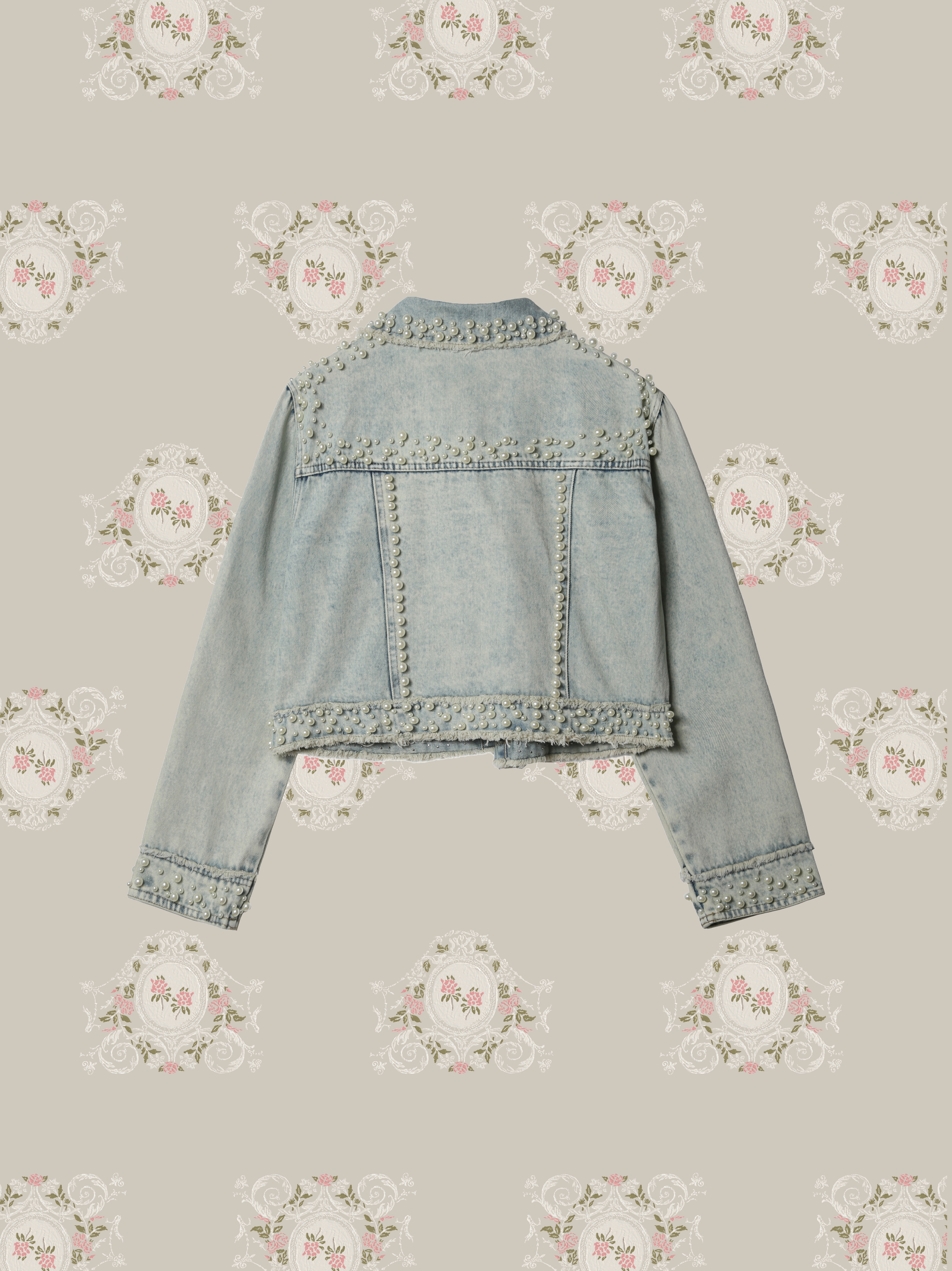 Pearl Deco Denim Jacket/パールデコデニムジャケット