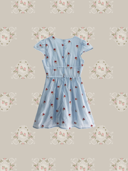 Romantic Floral Waisted Dress/ロマンチック花柄ウエストドレス