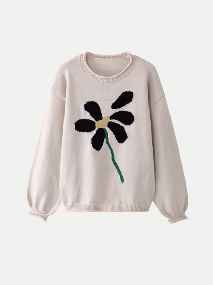 Flower Embroidery Sweater