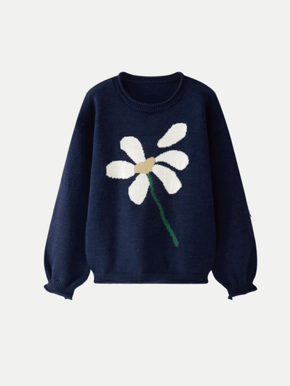 Flower Embroidery Sweater