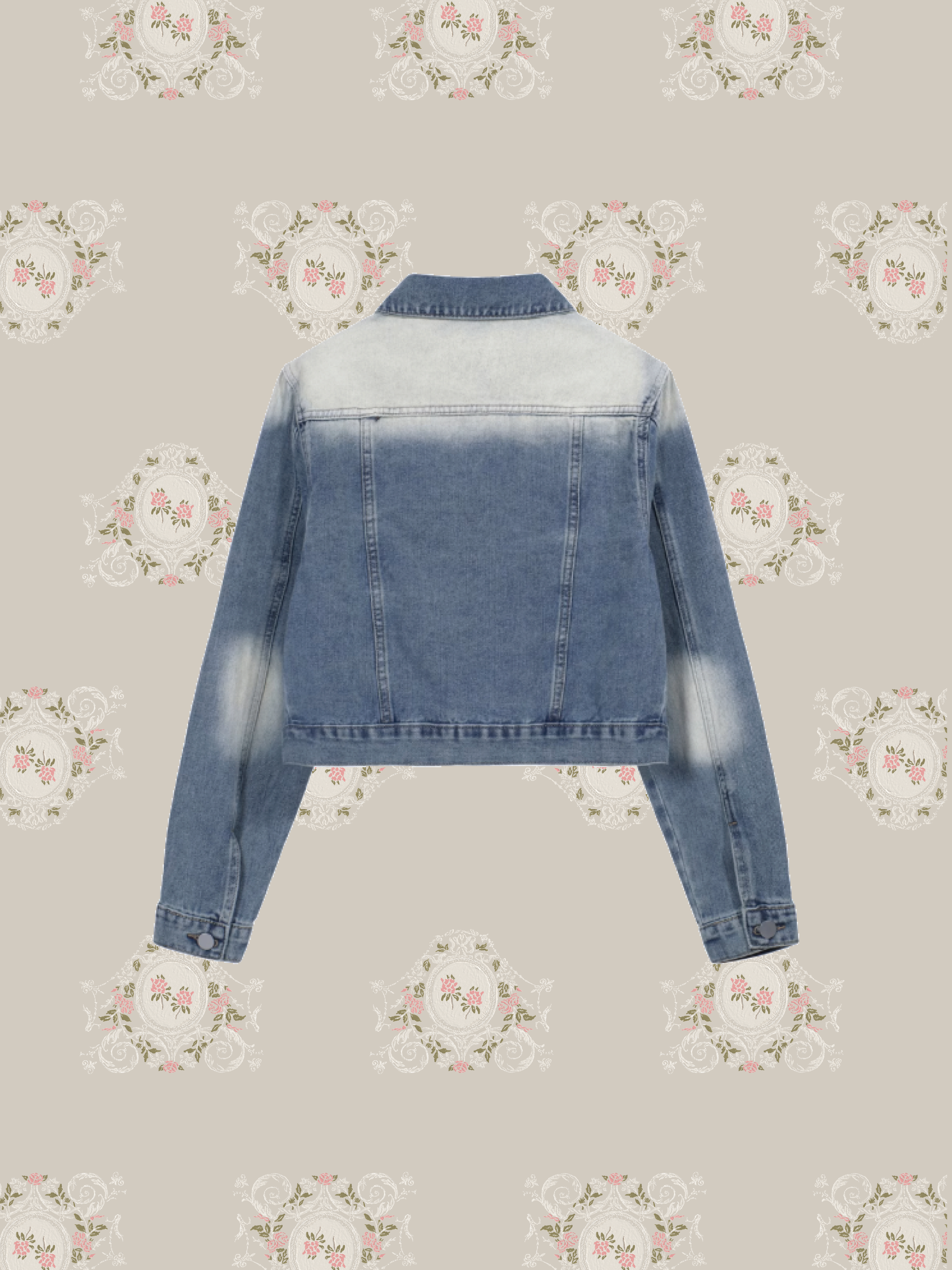 Washed Denim Cropped Jacket 