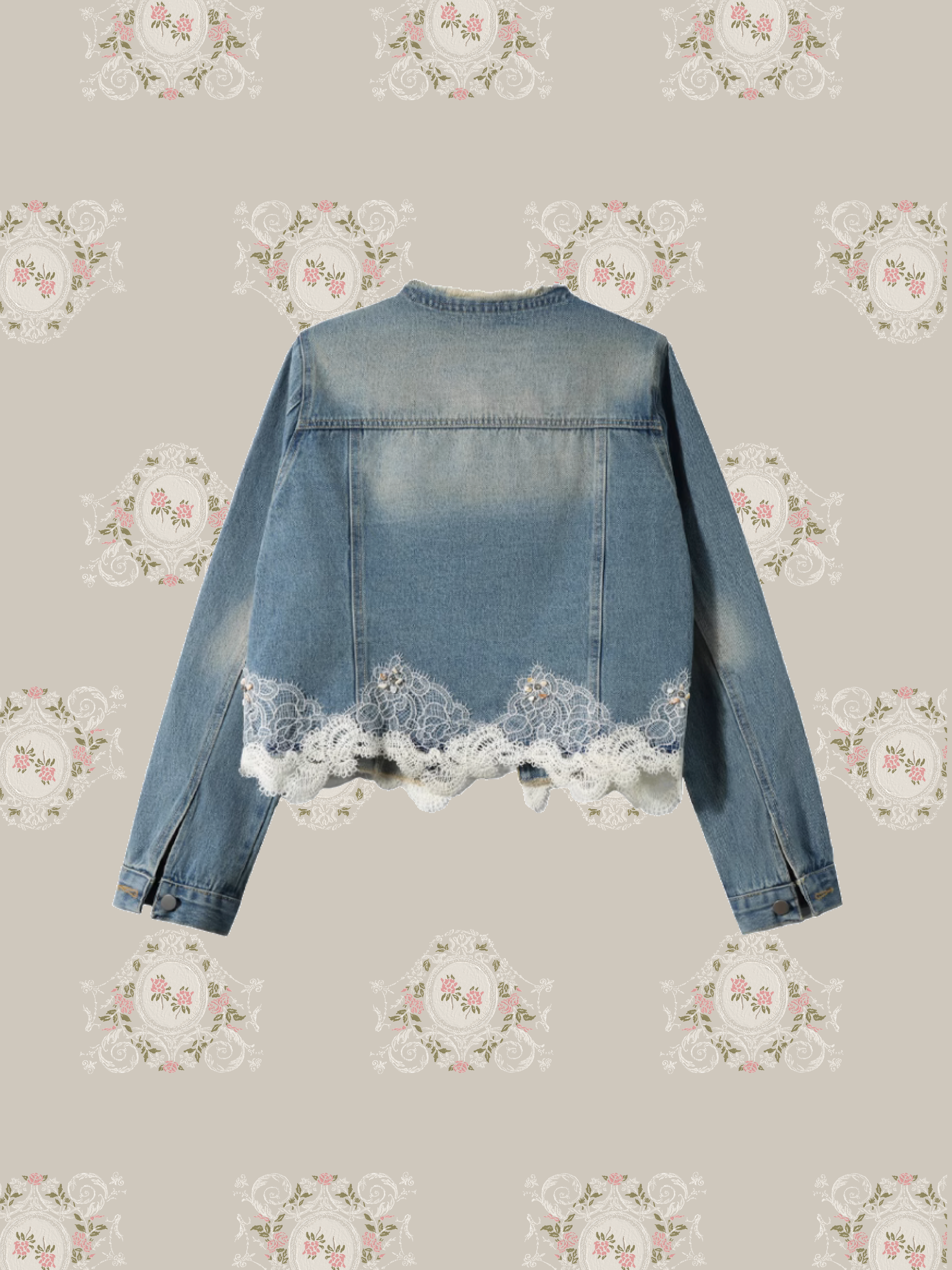 Lace Deco Denim Jacket/レースデコデニムジャケット