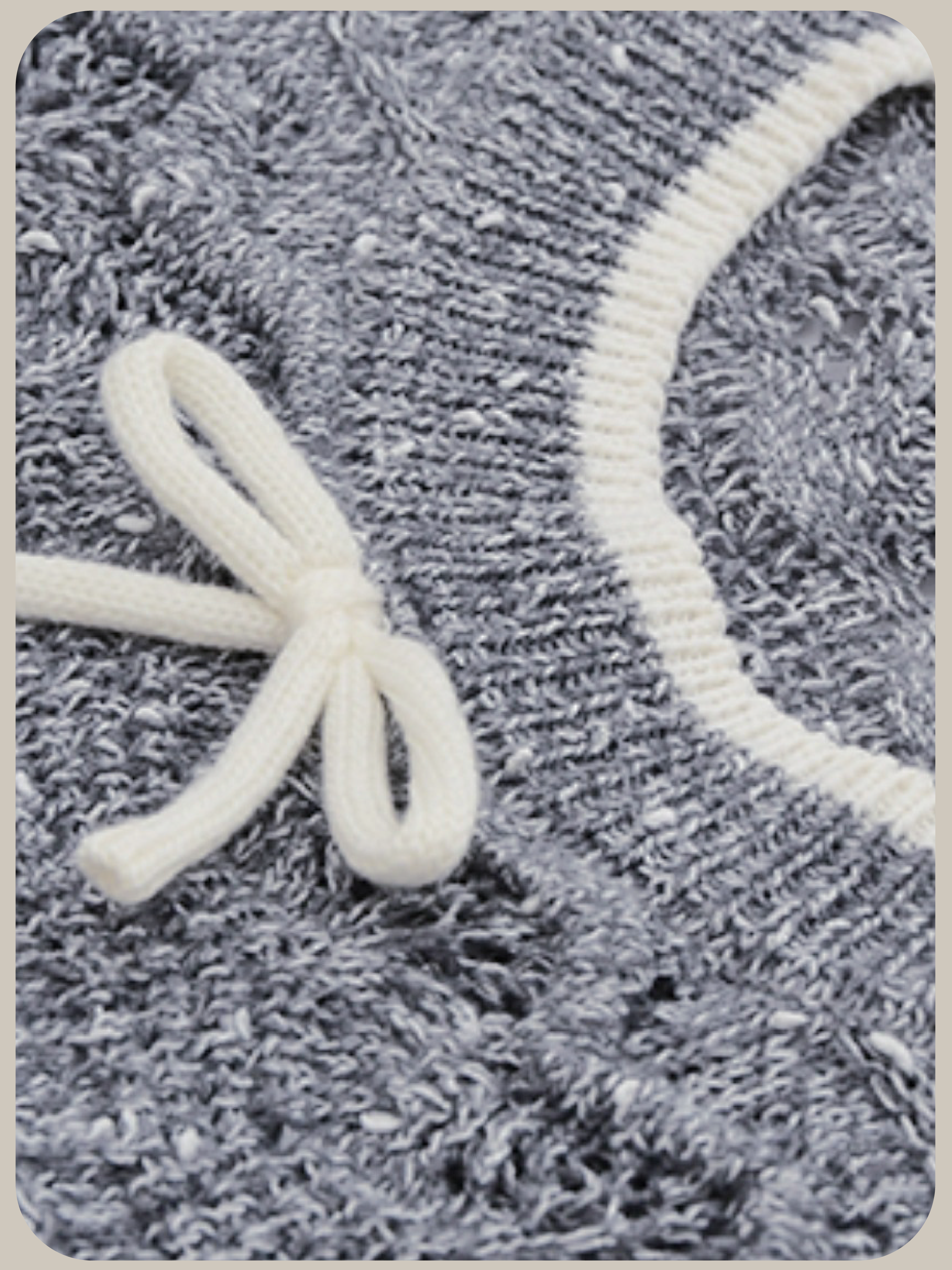 Ribbon Piping Summer Knit/リボンパイピングサマーニット
