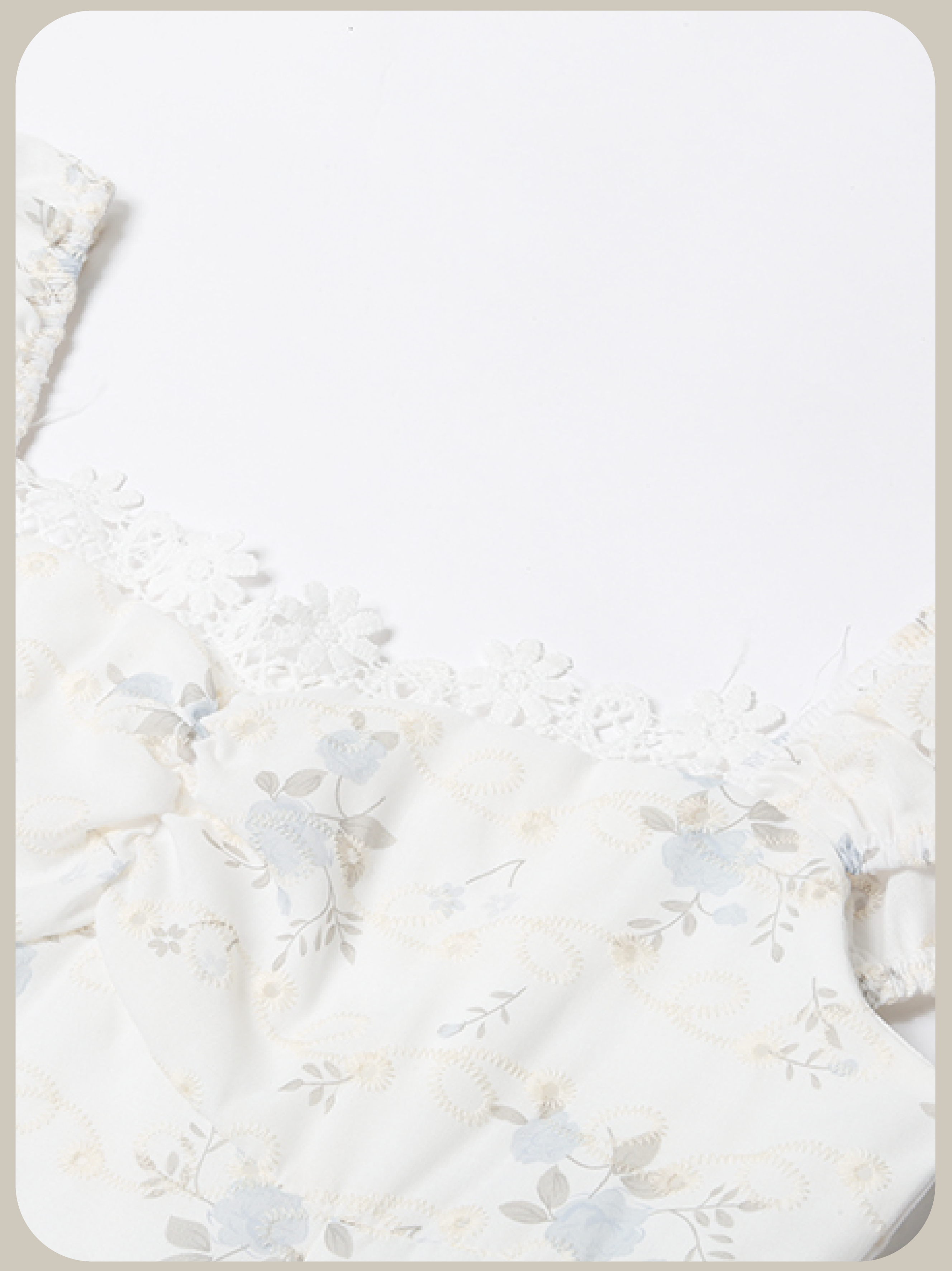 Floral Motif Waisted One Piece/花柄ウエストワンピース