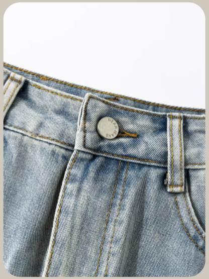 Lace Piping Denim Skirt/レースパイピングデニムスカート