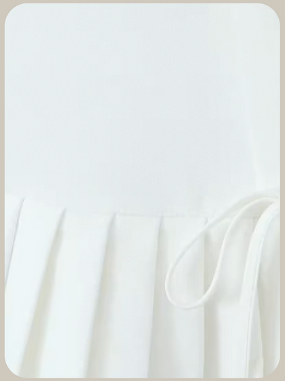 Asymmetry Lace Up Pleats Mini Skirt/アシンメトリーレースアッププリーツミニスカート
