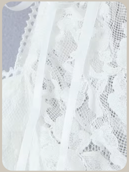 Big Collar Lace Embroidery Dress/ビッグカラーレース刺繍ドレス