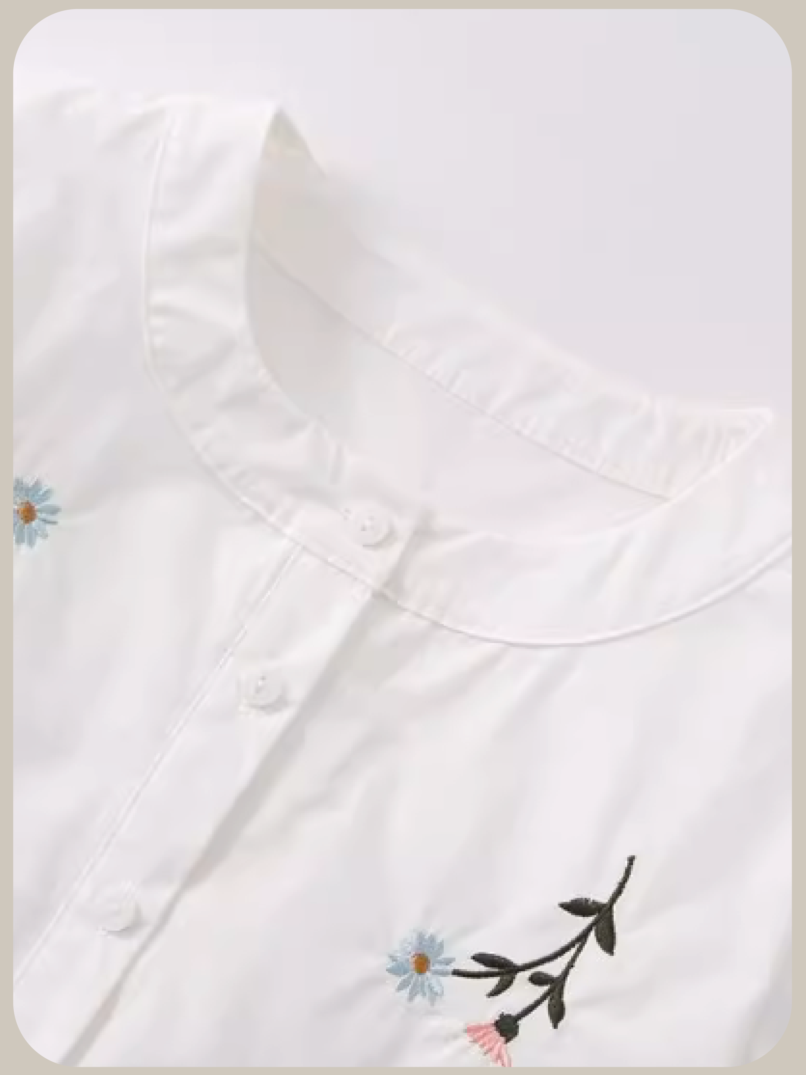 Puff Sleeve Embroidery Shirt/パフスリーブ刺繍シャツ
