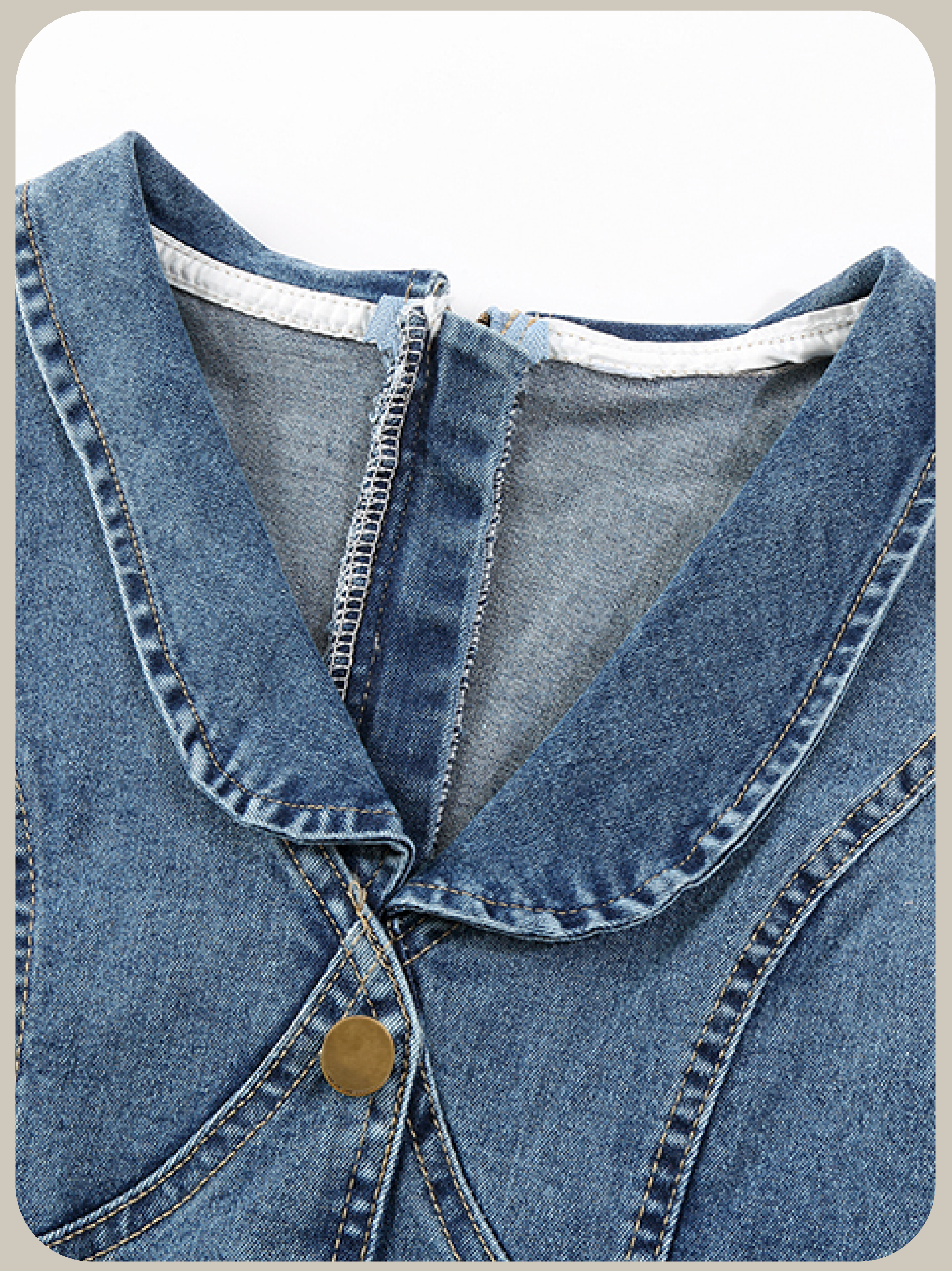 Lace Piping Pleats Denim Dress/レースパイピングプリーツデニムドレス
