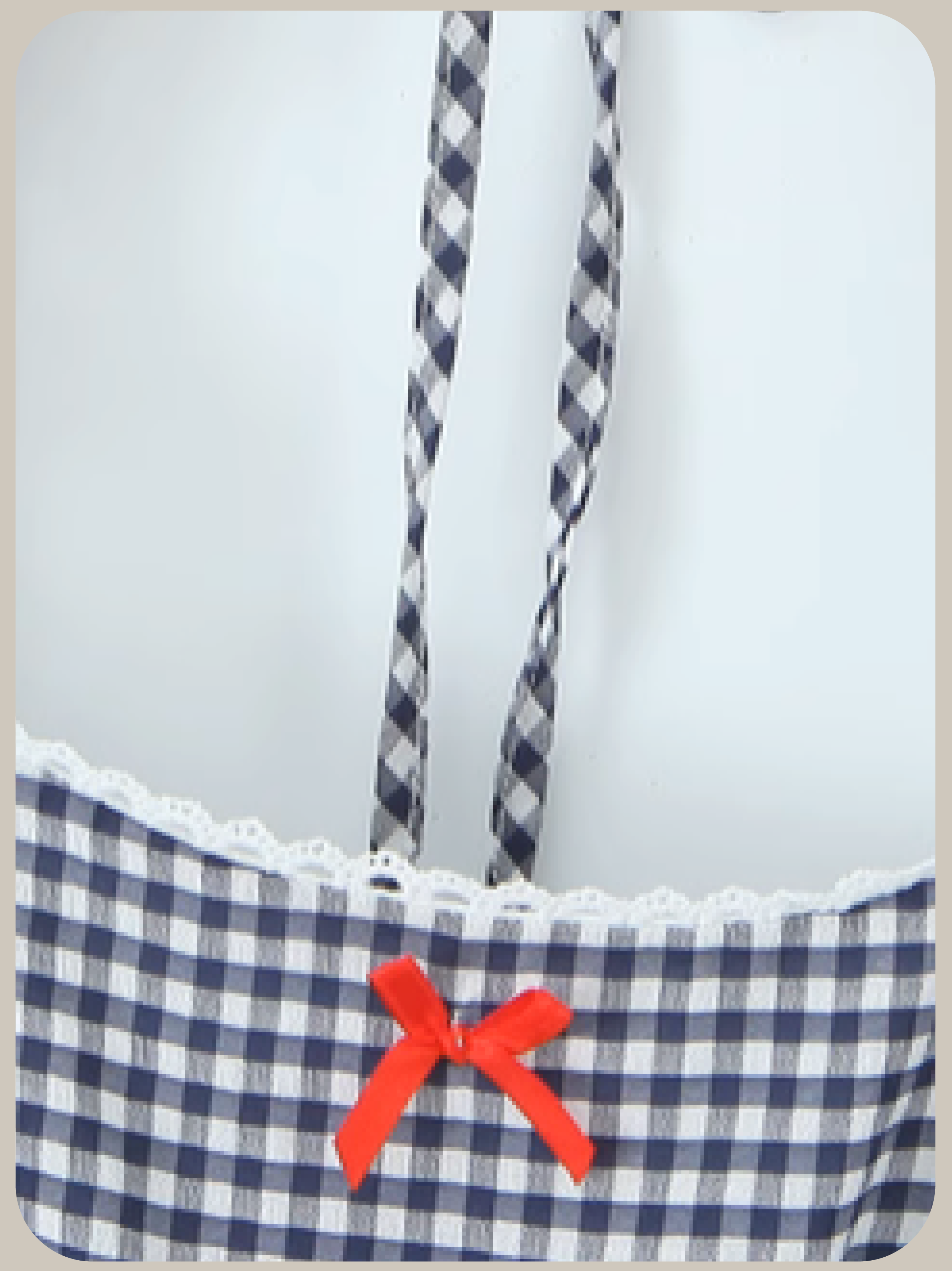 Peplum Check Vest Top/ペプラムチェックベストトップス